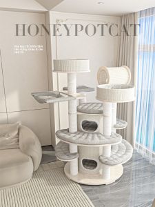 Honeypot Cat | Multilevel Wooden Cat Castle for Multi-Cat Households