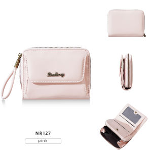 Baellerry | High Quality Womens Short Wallet Simple Card Holder Female Purses with Zipper Coin Pocket Small Card Bag for Girls