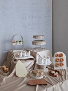 Khay đựng bánh sinh nhật điểm tâm màu pastel