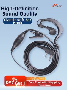 First | Single-Pin In-Ear Comfort Earpiece for Radios