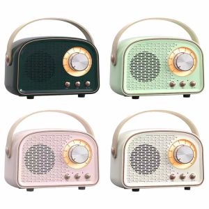 Retro Bluetooth Portable Speaker Small Wireless StereoLoud Volume USB AUX TF Card Slot and MP3 Player for iPhone Android