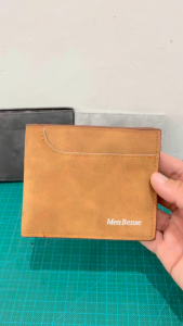 Man Bifold Wallet Menbense 2024-6 Dengan Tempat Koin Dompet Uang Lipat Tebal Muat Banyak Cash