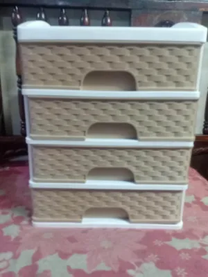 Mini drawer rattan elegant 4 layers - ( 37cm x 28cm x 20 cm ) Multipurpose organizer