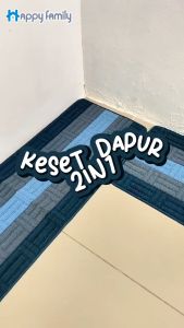 Keset Dapur 2in1 Kitchen Floor Mat Lembut Anti Slip Premium Karet 40x60cm & 45x120cm