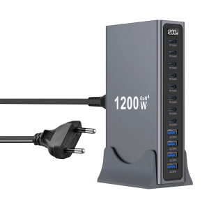 8C4A 1200W Desktop Charger Multi-Port Fast Charger for Multiple Devices Suitable for Charging Phones Tablets Laptops and More