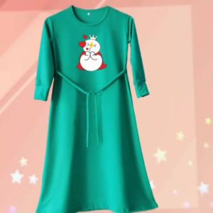 Gamis anak perempuan usia 2-9 tahun Mixue Kiss Me bahan Babyterry panjang