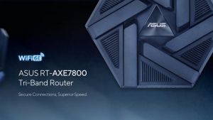 ASUS RT-AXE7800 Tri-band WiFi 6E (802.11ax) Router - New 6GHz Band ASUS Safe Browsing Enhanced Network Security with AiProtection Pro and Instant Guard Sharable Secure VPN Free Parental Controls 2.5G Port Link Aggregation