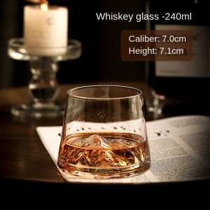 Whiskey Glass Premium Tea Cup Iceberg Bottom Glass Cup Foreign Wine Cup Beer Cup