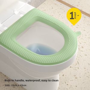 MIVOFIVO | Thick Soft Silicone Premium New Waterproof Toilet Seat Cover