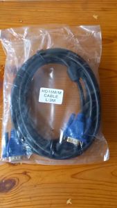 Kabel Monitor VGA 3 Meter Gold Plated Male to Male 3+5 pin High Quality Kabel Proyektor Infocus 3m