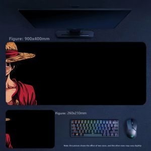 Bandai | High-quality Animation ONE PIECE Luffy Zoro Series Non-slip Leather Mouse Pad Large Size Precision Lock Edge Anti Slip Table Mat