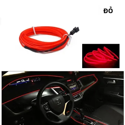 Dây Đèn LED Dẻo Tự Lắp Đặt 1/3/5m 5V USB Đèn Trang Trí Nội Thất Ô Tô Đèn EL Ánh Sáng Lạnh Ống Đèn Tạo Không Khí Cho Xe Hơi