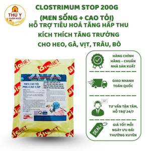 Clostridium Stop 200g (Men Sống + Cao Tỏi) Hỗ Trợ Tiêu Hóa Tăng Hấp Thu Kích Thích Tăng Trưởng Cho Heo Gà Vịt Trâu Bò