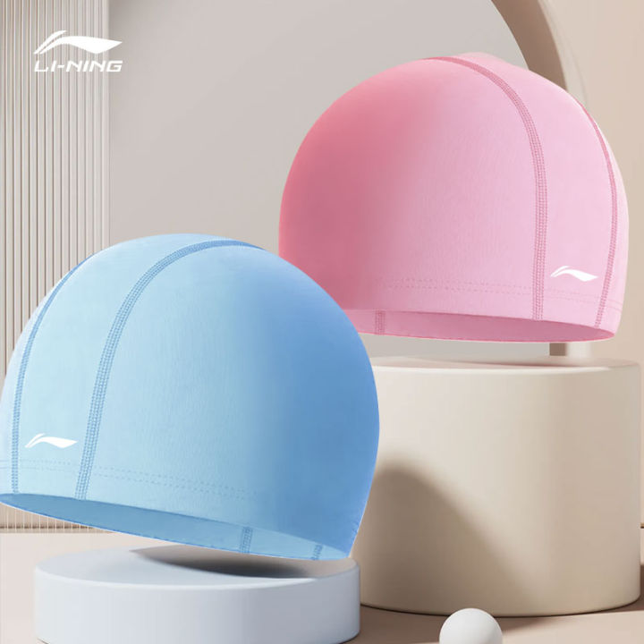 Li Ning Children's Swimming Cap Boy Girl 2024 New Arrival Fabric Not ...