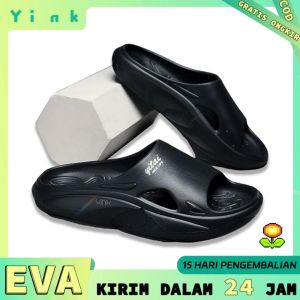Sandal slip on pria karet casual kekinian terbaru EVA Sendal pria keren empuk jelly premium distro cowok dewasa anti slip