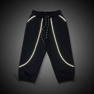 Celana Skena Anak Gombrang Plat Menyala Baggy Pants Strip Reflektif Fleece Usia 3-12 Tahun Bahan Premium Aman Dipakai Dilengkapi Striping Protektor