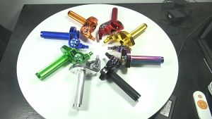 Acerbs 7/8 22mm Quick Action CNC Throttle Grip Motorcycle handlebear Set with Cable