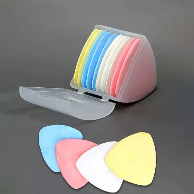 10/20Pcs Multi-Color Triangular Erasable Chalk Pencils Durable Plastic Shell Perfect for Sewing Embroidery and Makeup Marking Easy-To-Erase Multifunctional Handheld Tool for Chalk Marking and Sewing.