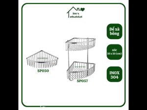 Kệ góc nhà tắm treo tường Inox 304 PHÁT ĐẠT kệ gia vị nhà bếp giá để xà bông phòng tắm (SP050.057)
