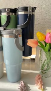 coolaaa แก้วเก็บเย็น เยติ มีหูหิ้ว ขนาด 890ml แก้วเก็บอุณหภูมิ เย็น-ร้อน ทำจากสแตนเลส 304 ทนทาน ใช้งานได้ยาวนาน