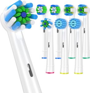 8Pack Replacement Brush Head Compatible with Braun Oral B Electric Toothbrushes Toothbrush Head Fit for Oral b Vitality Pro
