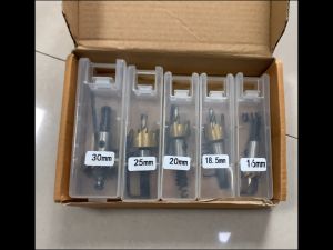 JIANTAI 5PCS/SETS Titanium Coated HSS Drill Bit Hole Saw Tooth Set Stainless Steel Metal Alloy Cutter 16/18.5/20/25/30mm for Woodworking