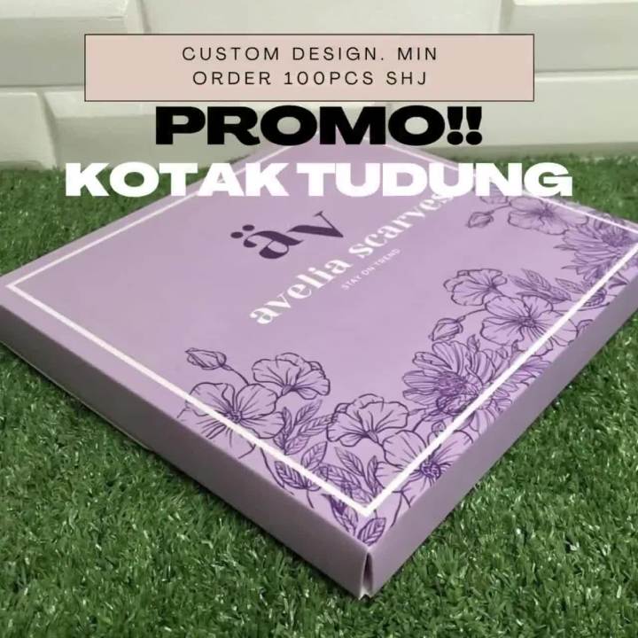 SAMPLE KOTAK TUDUNG ENVELOPE PRINTED Scarf BOX Hijab BOX Scarf Box ...