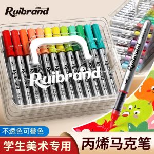 OBOS Sharpie Direct Liquid Acrylic Marker Watercolor Coloring Art Soft Tip Non Toxic Washable 36 24 48 Colors Kindergarten Pen Core