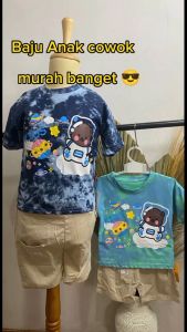 SETELAN BAJU ANAK LAKI-LAKI MOTIF BERUANG LUCU KEKINIAN / SETELAN KAOS ANAK / SET PAKAIAN BERKUALITAS