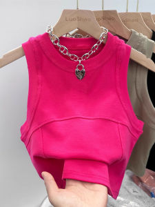 Áo Ba Lỗ Nữ Mùa Hè Mới Dáng Ôm Ngắn Không Tay Áo Khoác Ngoài Thiết Kế Nhỏ Gọn Áo Lót Cơ Bản Áo Trên Cùng Cotton 95% Polyester 5%