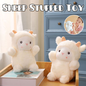 25CM Cute Sheep Stuffed Toy Kawaii Rabbit Fur Alpaca Plush Doll Creative Gift for Kids