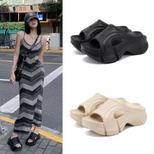 Dép Đế Dày Đế Mềm EVA Thường Ngày Mùa Xuân Hè Cho Nữ Dép Đế Cao 6-8cm Đi Biển Thoải Mái