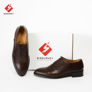 Giày Oxford Đế Phíp Cao Cấp Màu Nâu Patina SIGOURNEY Da Bò Nguyên Tấm SCC-07