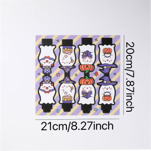 Cute Halloween Lollipop Decorative Paper Card Card Paper Pumpkin Ghost Student Small Gift Candy Packaging Card