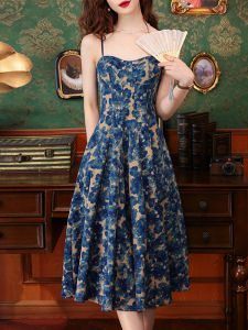 European High-end New Trendy Petite Multi-match Floral Dress