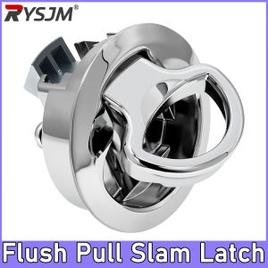  1pc 316 Stainless-Steel Marine Hatch Locking Flush Pull Slam Latch Deck Hatches Locker Cover Slam Latch Boat Hardware