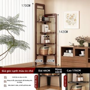 TUOJUE | Giá Sách Góc Tường Phong Cách Cổ Điển