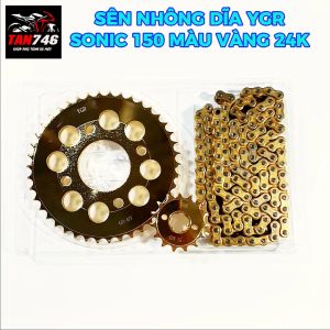 Nhông Sên dĩa YGR lắp SONIC 150 FI Bộ 3 nhông Xích chất lượng cao nhông 15 dĩa 42 sên 124 mắc 428HS lắp xe hãng HD
