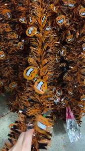 2/6M Halloween Tinsel Garland Wreath Pumpkin Spider Bat Ghost Christmas Ribbons Xmas Tree Hanging Pendent Cane Ribbon Decor ﻿ ﻿