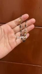 Gelang Boba Paperclip Full Hitam Titanium Lobster 750 / Gelang Wanita / Gelang Anti Karat