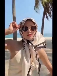 E.B. Silk Scarf Fashion Foulard Satin Shawl Scarfs Square Scarves Women Handkerchief summer cover up 90*90cm/50*50cm