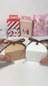 White/Kraft Gift Box Candy Chocolate Cupcake Cookies for Party Souvenir Birthday Wedding Giveaways