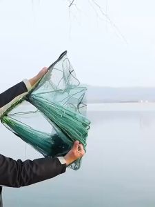 Jaring Ikan Siap Pakai Perangkap Bubu Jaring Lipat Alat Jaring berbagai lubang 16 Dan 20 Lubang Harga Murah