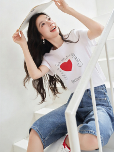 OSA | Alphabet Print Short Sleeve T-Shirt Summer Casual Top
