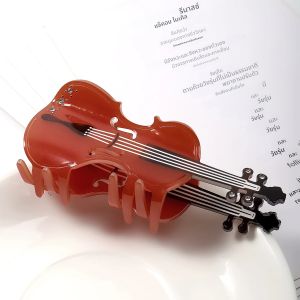 1PC ง่ายสนุกสร้างสรรค์อินเทรนด์ไวโอลินอะคริลิค Claw อุปกรณ์เสริมผมสําหรับสุภาพสตรีและเด็กผู้หญิงสําหรับสวมใส่ทุกวัน