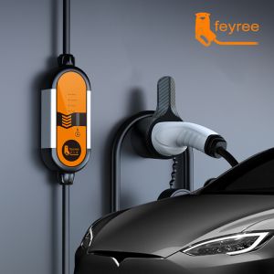 Feyree EV Charger Type 2 3.5-11KW 5m Thunderbolt Cable for BYD ATTO 3, Dolphin NETA, Tesla ORA, MG, and Volvo ฯลฯ