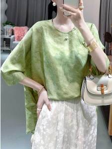 เสื้อเชิ้ตผู้หญิงสไตล์ย้อนยุค ทรงบาง ปักลาย กระดุมข้าง แฟชั่นฤดูใบไม้ร่วง ทรงเข้ารูป เสื้อเชิ้ตผู้หญิงแบบลำลอง