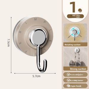 youqin | Strong Vacuum Suction Hooks Wall Mount No Drilling Storage