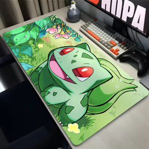 Bandai | Anime Mouse Pad Computer Gaming Accessories Desk Mat P-pokemon Bulbasaur Gamer Playmat Office Deskmat Mousepad Large Pc Carpet