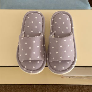 XIXITIAO | Cute Penguin Fish Dot Soft Non-slip Ladies Cotton Slippers